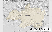Shaded Relief Map of Borjbouarirej, desaturated