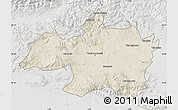 Shaded Relief Map of Borjbouarirej, lighten, semi-desaturated