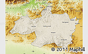 Shaded Relief Map of Borjbouarirej, physical outside