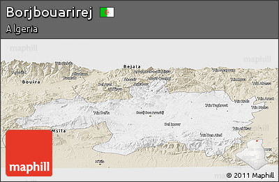 Classic Style Panoramic Map of Borjbouarirej