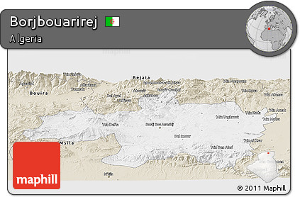Classic Style Panoramic Map of Borjbouarirej