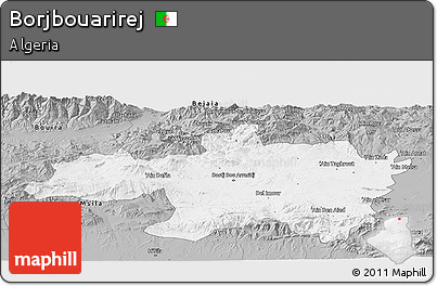 Gray Panoramic Map of Borjbouarirej