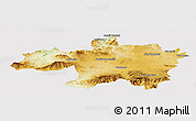 Physical Panoramic Map of Borjbouarirej, cropped outside