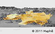 Physical Panoramic Map of Borjbouarirej, darken, desaturated