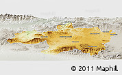 Physical Panoramic Map of Borjbouarirej, lighten, semi-desaturated