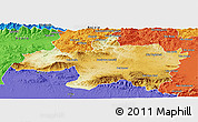 Physical Panoramic Map of Borjbouarirej, political outside