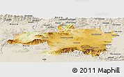 Physical Panoramic Map of Borjbouarirej, shaded relief outside