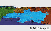 Political Panoramic Map of Borjbouarirej, darken