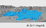 Political Panoramic Map of Borjbouarirej, desaturated