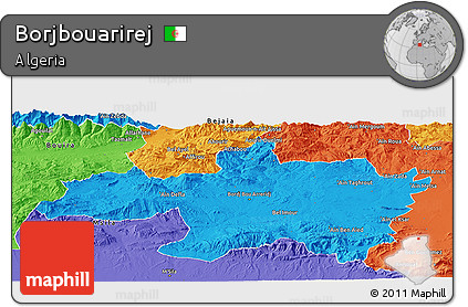 Political Panoramic Map of Borjbouarirej