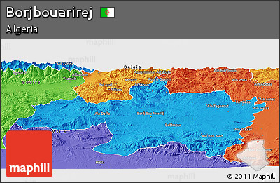 Political Panoramic Map of Borjbouarirej
