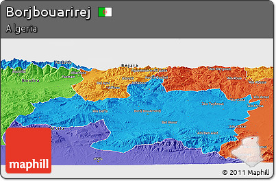 Political Panoramic Map of Borjbouarirej