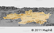 Satellite Panoramic Map of Borjbouarirej, darken, desaturated