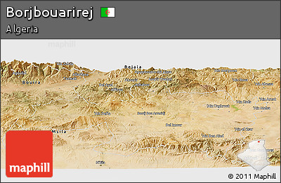 Satellite Panoramic Map of Borjbouarirej