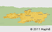 Savanna Style Panoramic Map of Borjbouarirej, single color outside