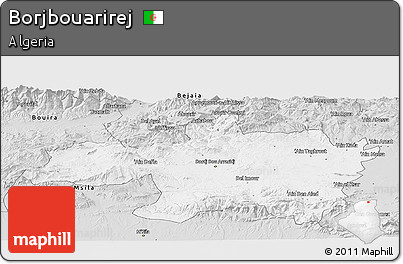 Silver Style Panoramic Map of Borjbouarirej