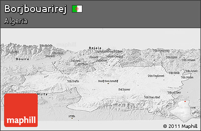 Silver Style Panoramic Map of Borjbouarirej