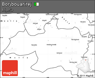 Blank Simple Map of Borjbouarirej