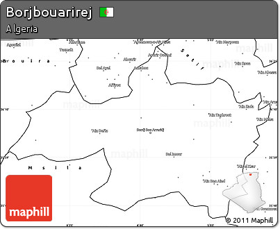 Blank Simple Map of Borjbouarirej