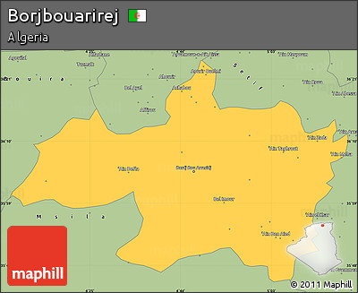 Savanna Style Simple Map of Borjbouarirej