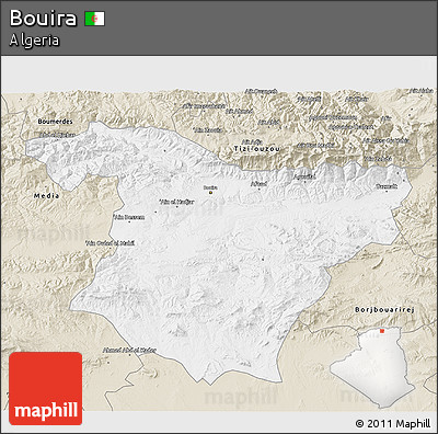Classic Style 3D Map of Bouira