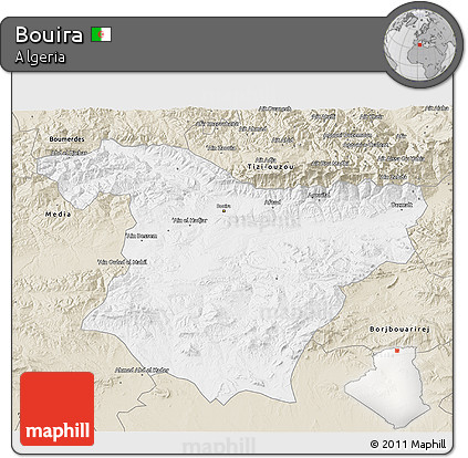 Classic Style 3D Map of Bouira