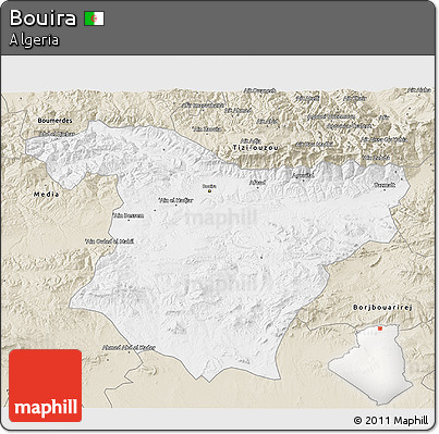 Classic Style 3D Map of Bouira