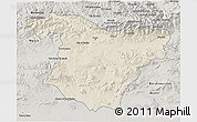 Shaded Relief 3D Map of Bouira, semi-desaturated