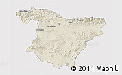 Shaded Relief 3D Map of Bouira, single color outside