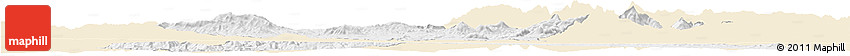 Classic Style Horizon Map of Bouira, single color outside