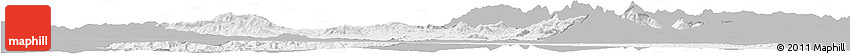 Gray Horizon Map of Bouira, single color outside