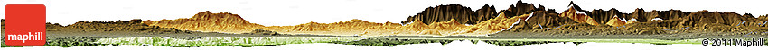 Physical Horizon Map of Bouira, darken