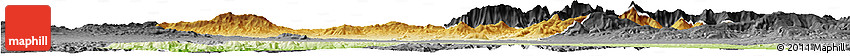 Physical Horizon Map of Bouira, darken, desaturated