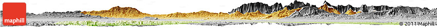 Physical Horizon Map of Bouira, desaturated