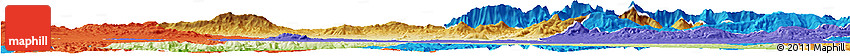 Physical Horizon Map of Bouira, political outside