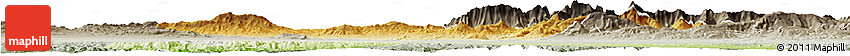 Physical Horizon Map of Bouira, semi-desaturated