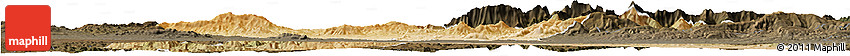 Satellite Horizon Map of Bouira, darken