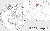 Blank Location Map of Bouira, within the entire country