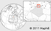 Blank Location Map of Bouira, highlighted country, within the entire country