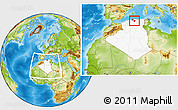 Physical Location Map of Bouira, highlighted country, within the entire country