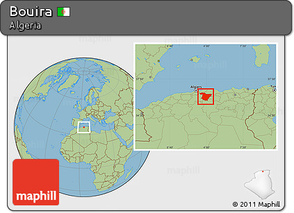 Savanna Style Location Map of Bouira
