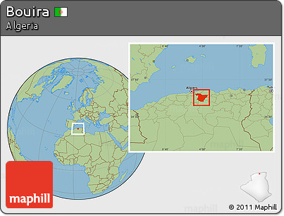 Savanna Style Location Map of Bouira
