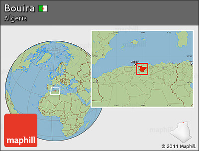 Savanna Style Location Map of Bouira