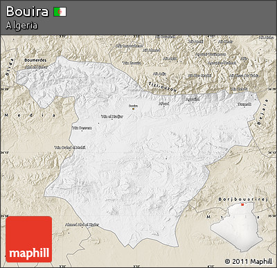 Classic Style Map of Bouira