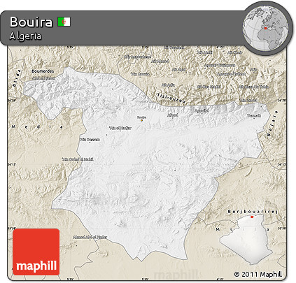 Classic Style Map of Bouira