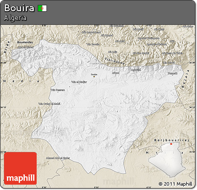 Classic Style Map of Bouira