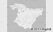 Gray Map of Bouira, single color outside