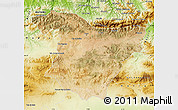 Satellite Map of Bouira, physical outside