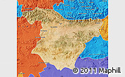 Satellite Map of Bouira, political outside