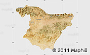 Satellite Map of Bouira, single color outside